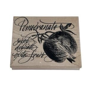 Rubber Stampede Natures Pomegranate Rubber Stamp